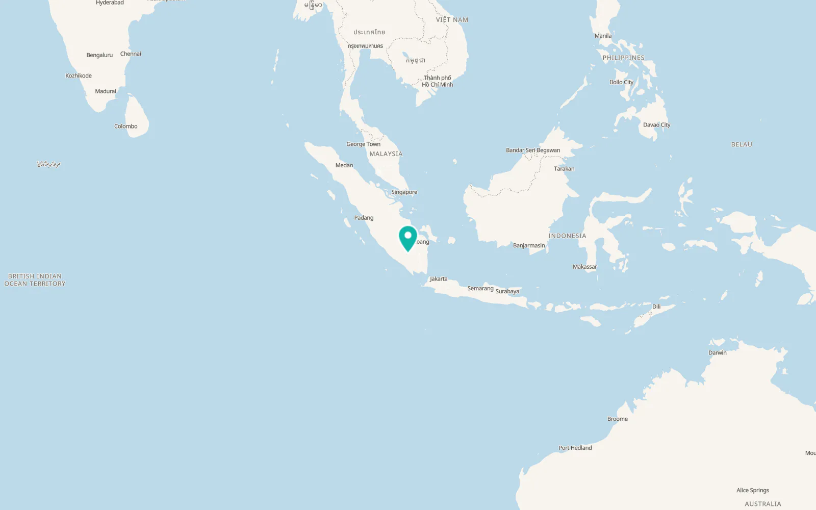 Map of Baturaja