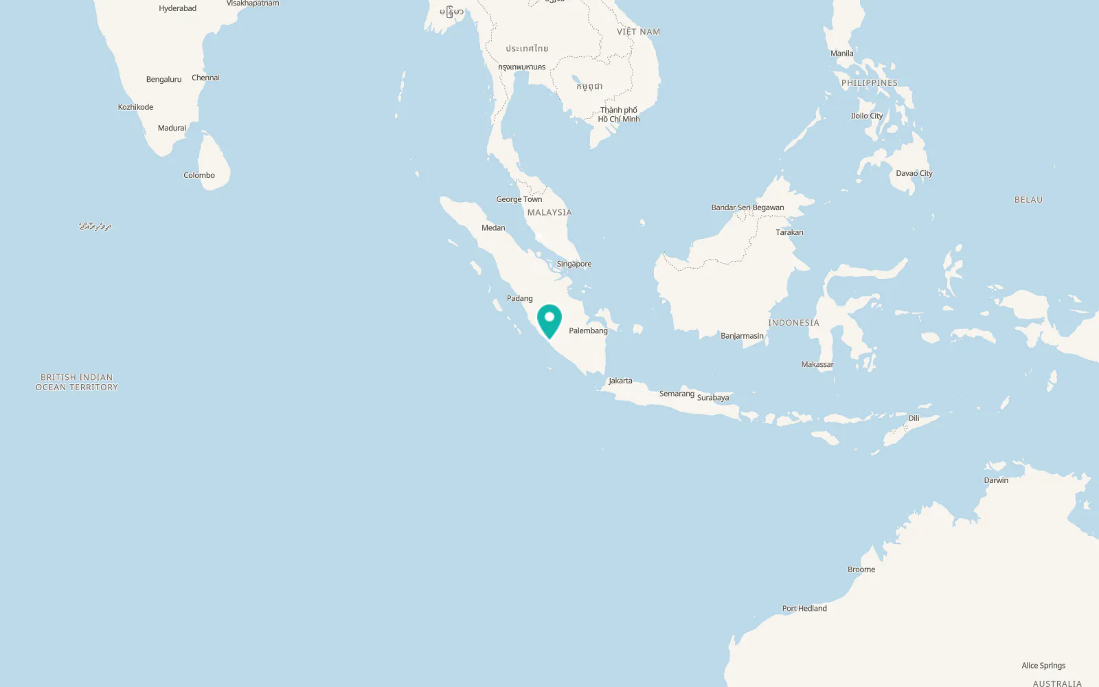 Map of Bengkulu