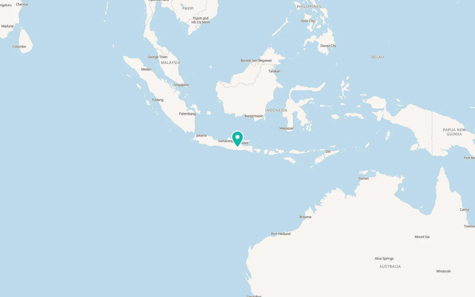 Map of Blitar