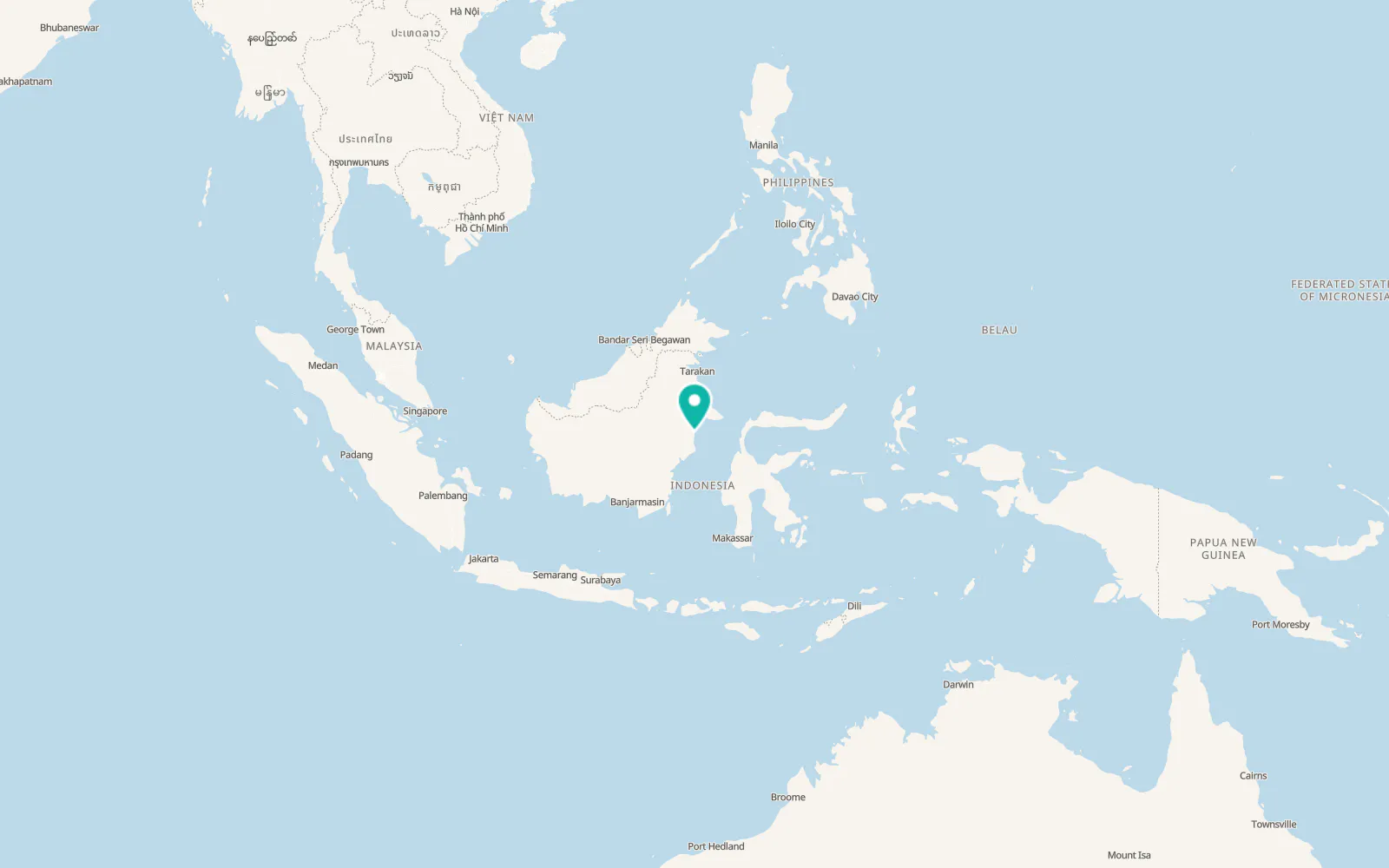 Map of Bontang