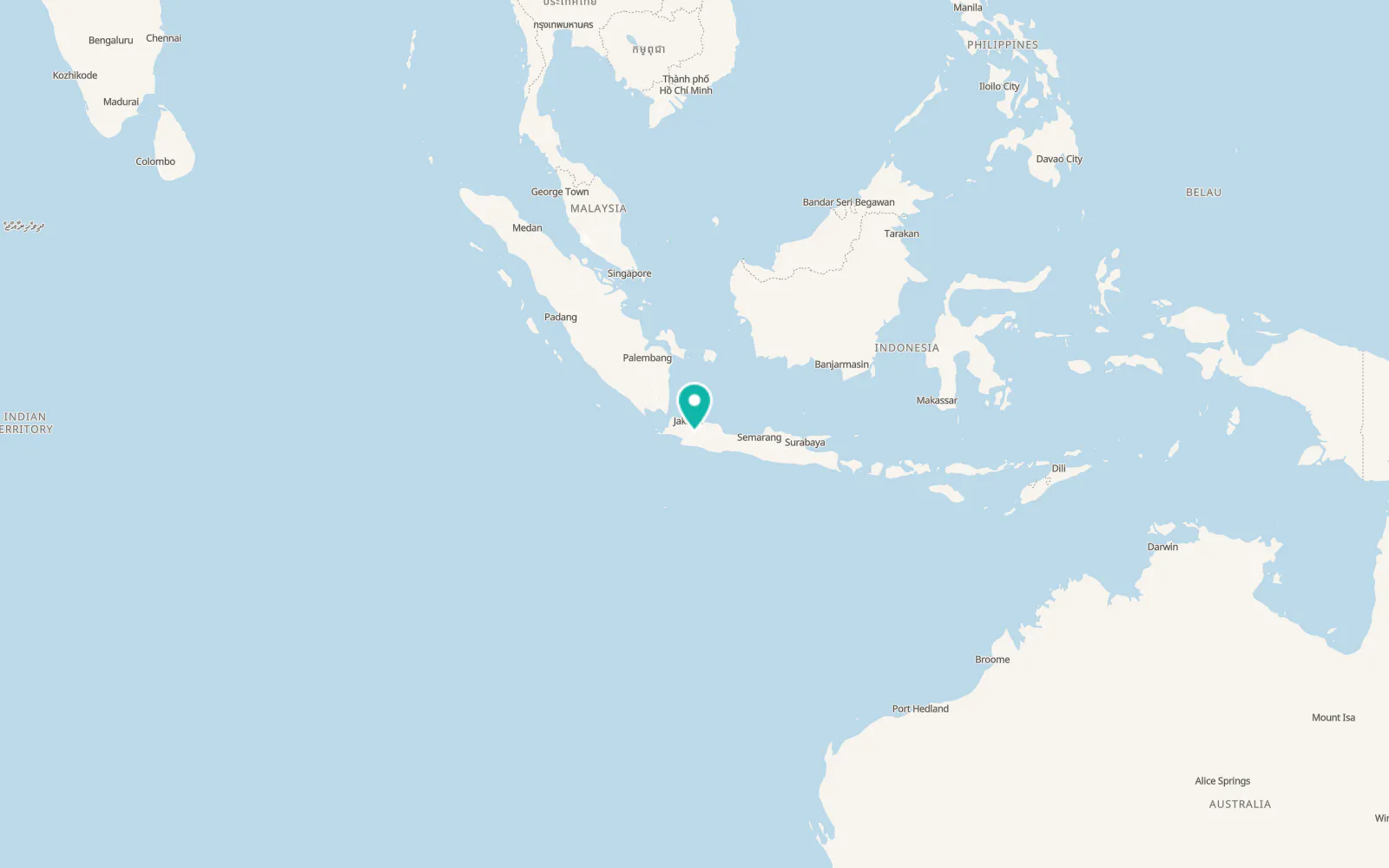 Map of Cianjur