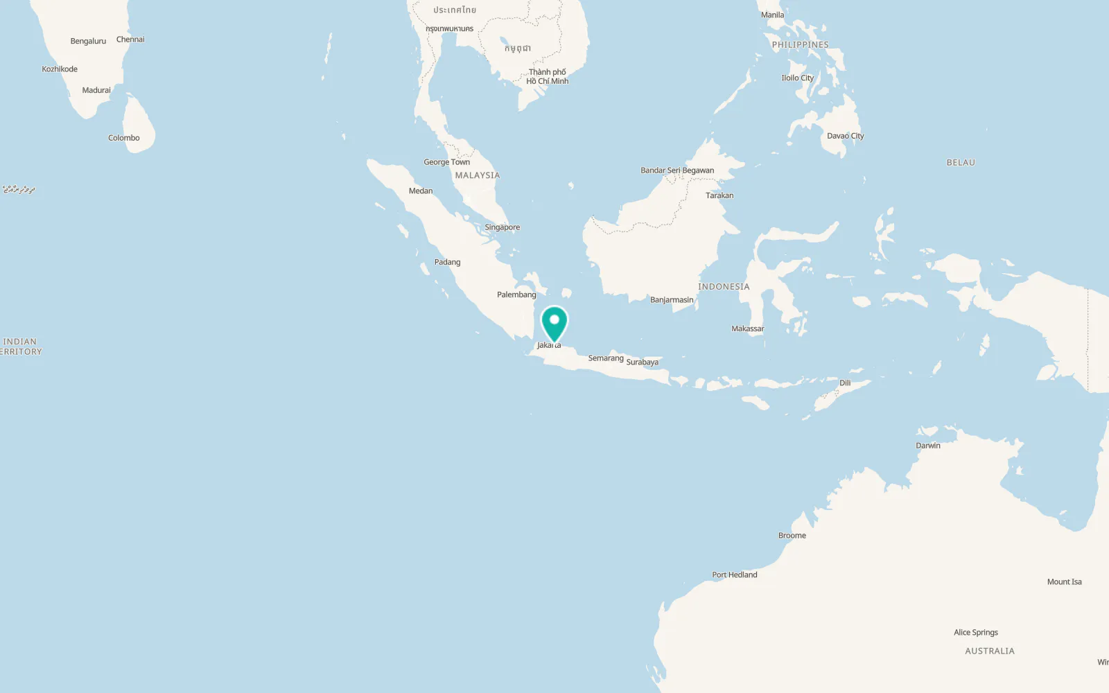 Map of Cikarang