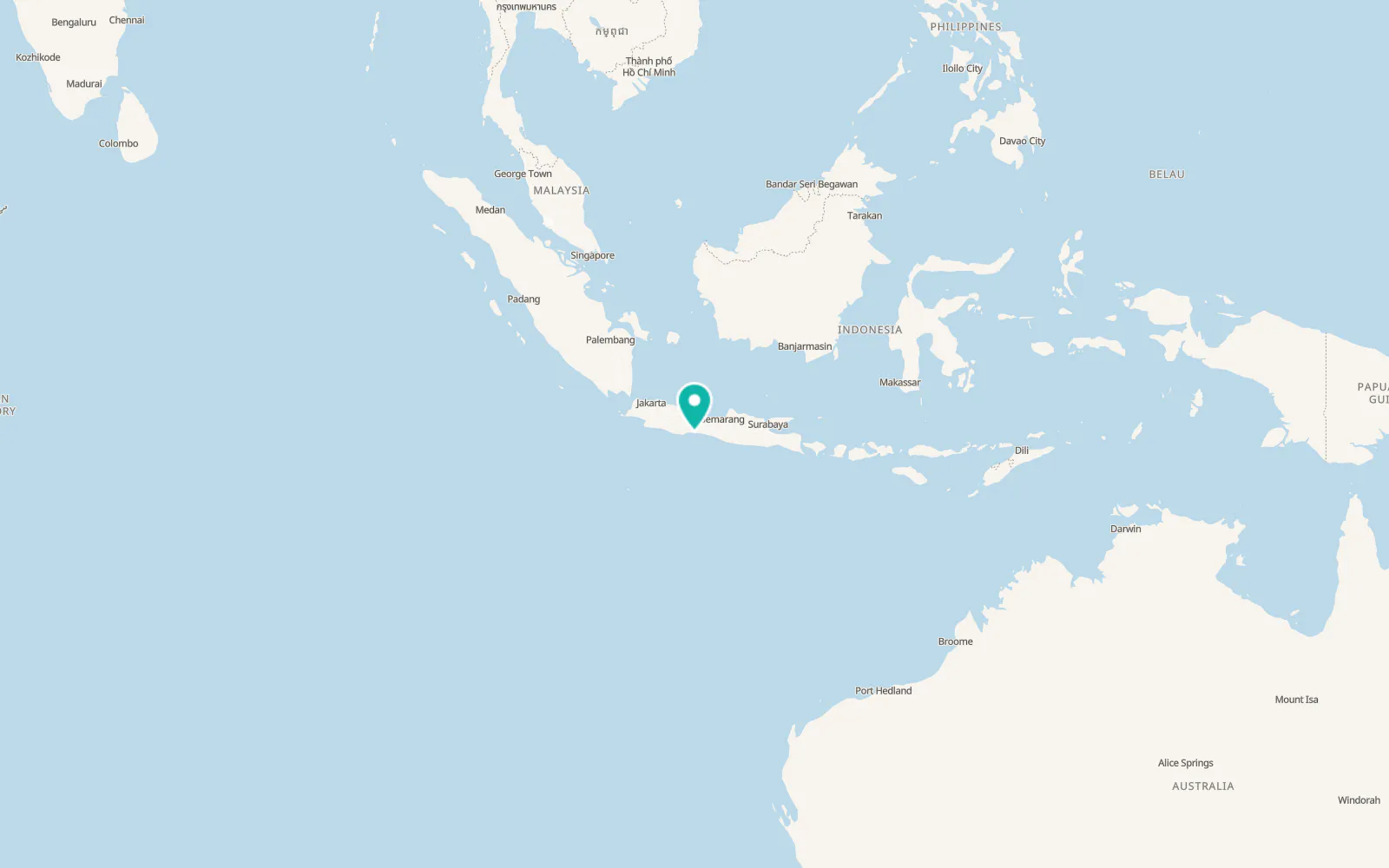 Map of Cilacap