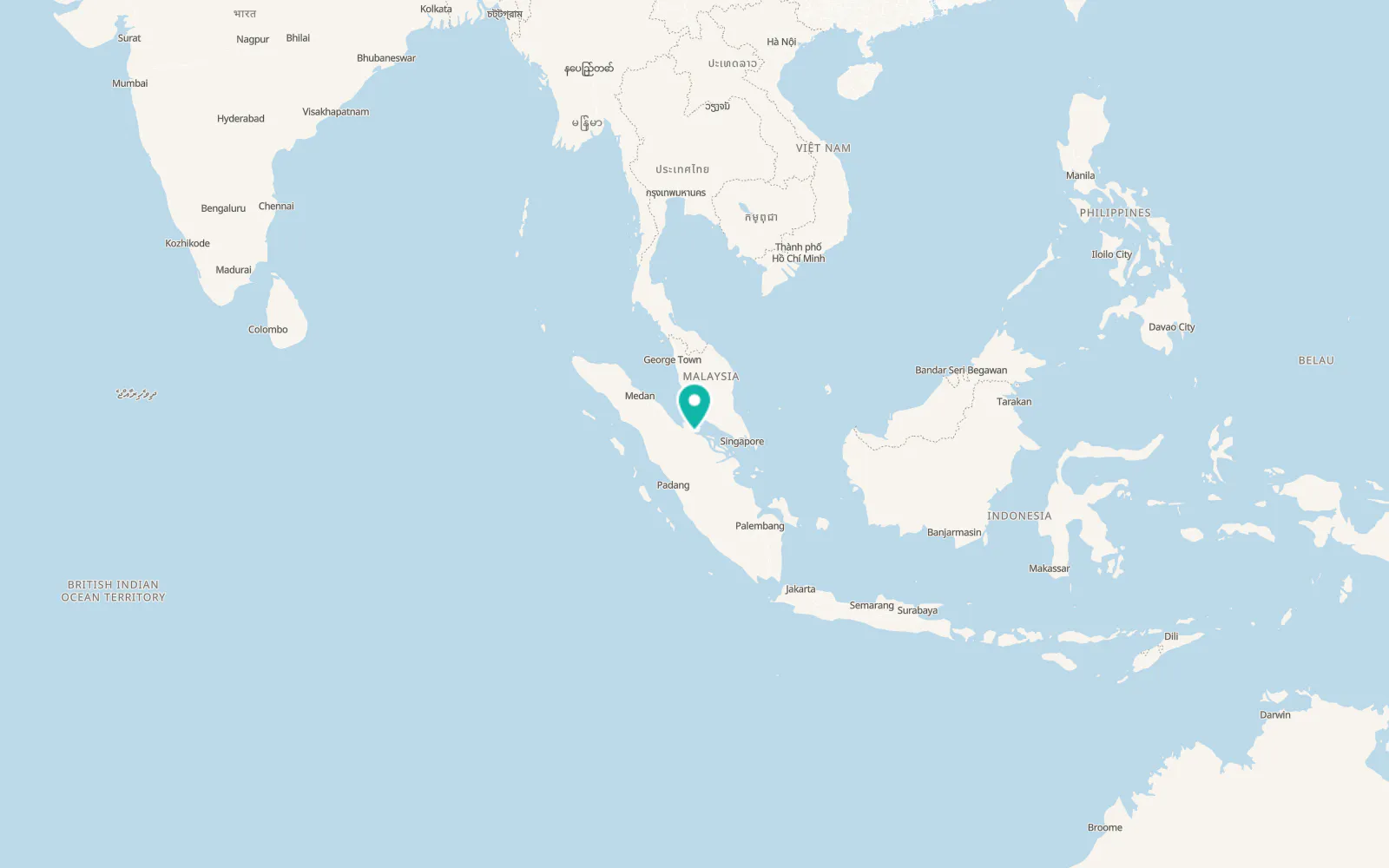 Map of Dumai