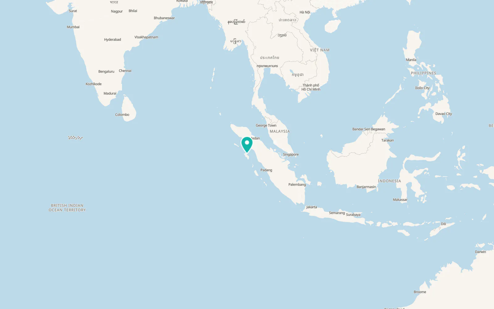 Map of Gunungsitoli