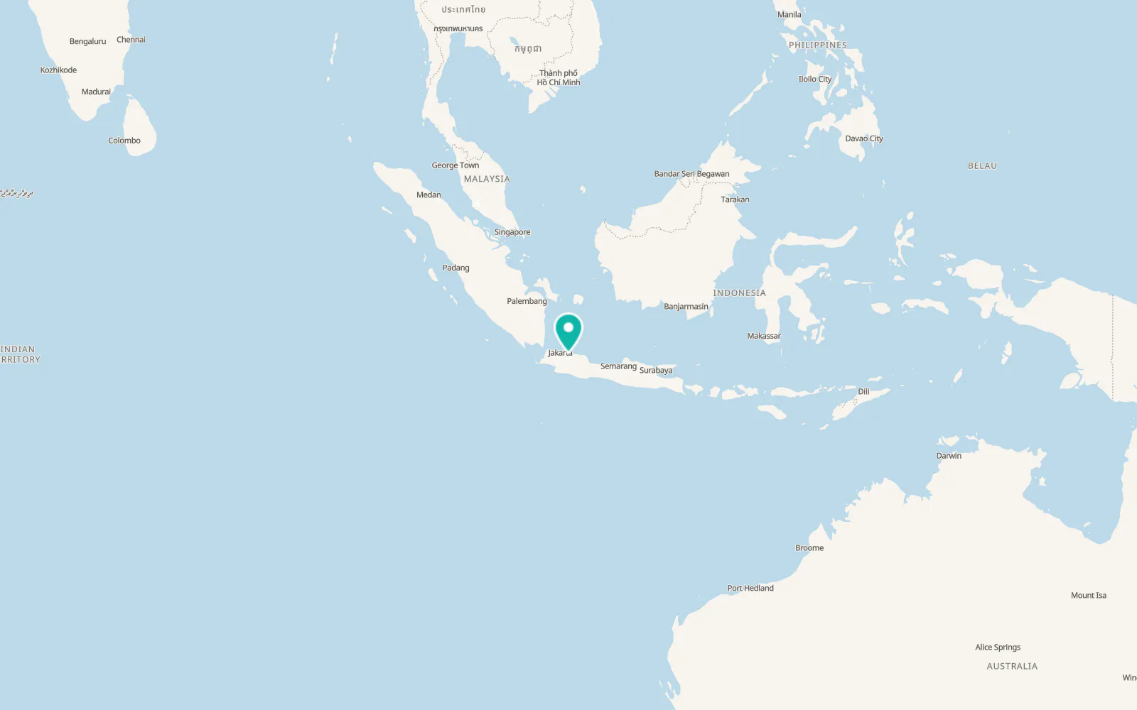Map of Karawang