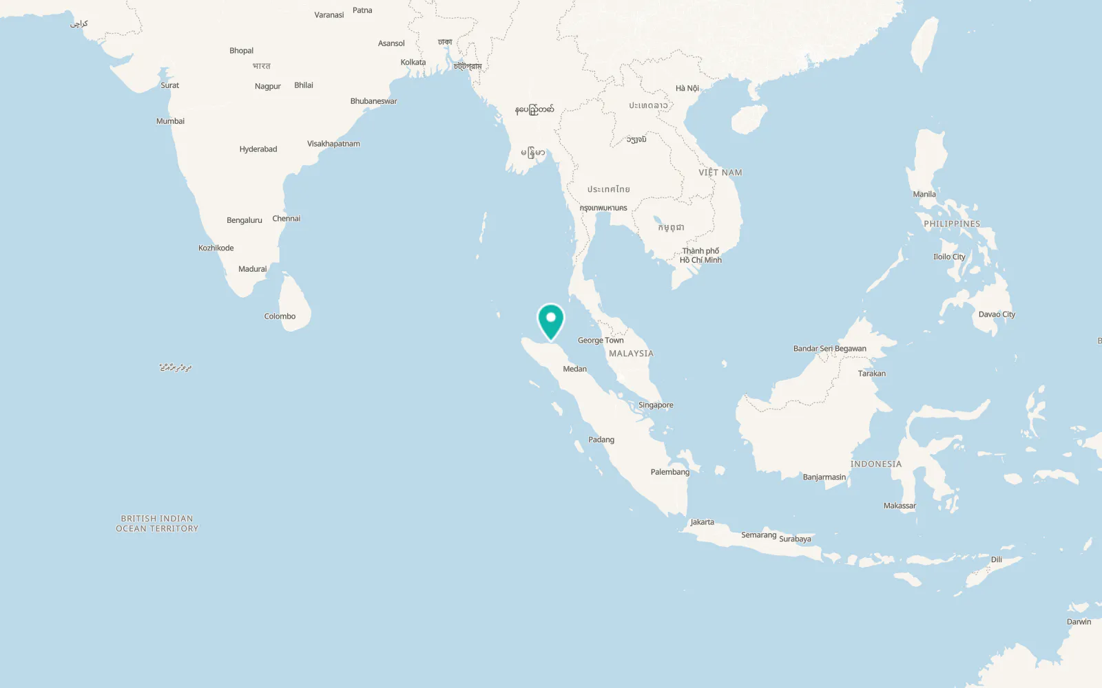 Map of Lhokseumawe