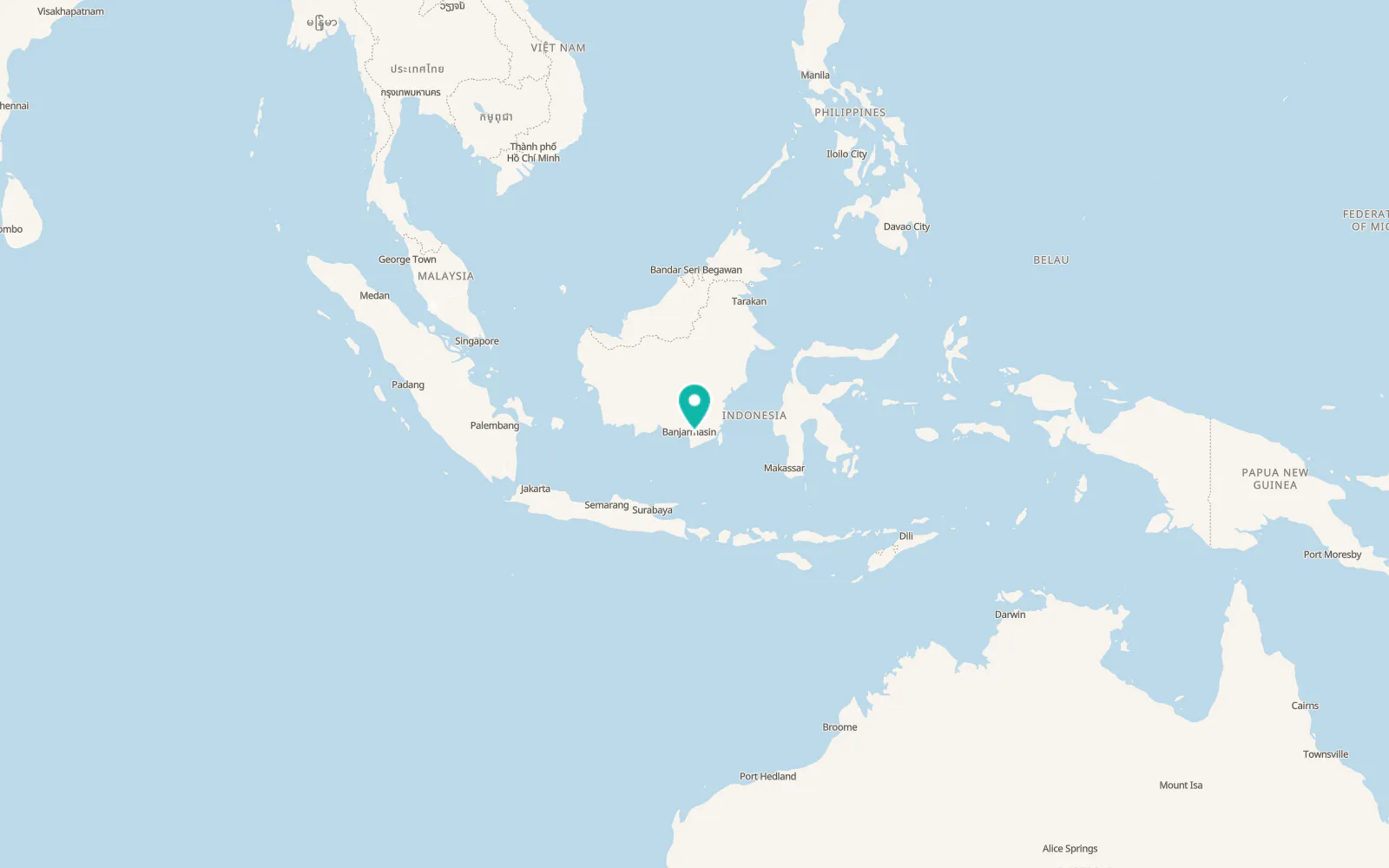 Map of Martapura