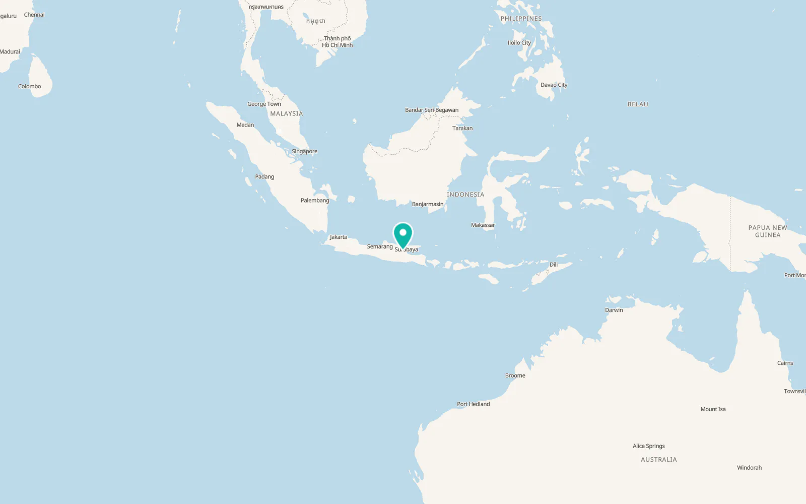 Map of Mojokerto