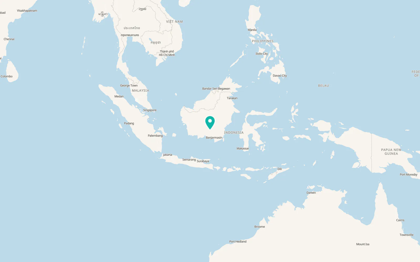 Map of Palangkaraya