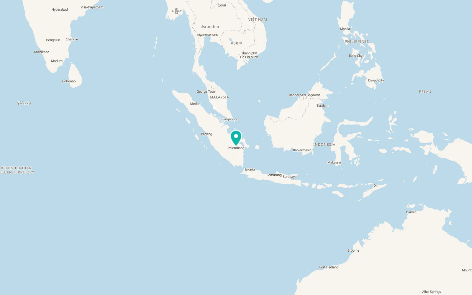 Map of Palembang