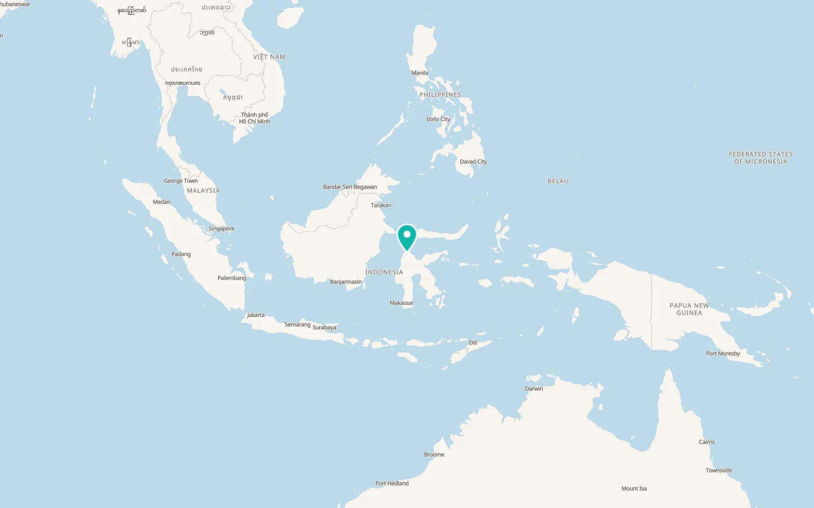 Map of Palu