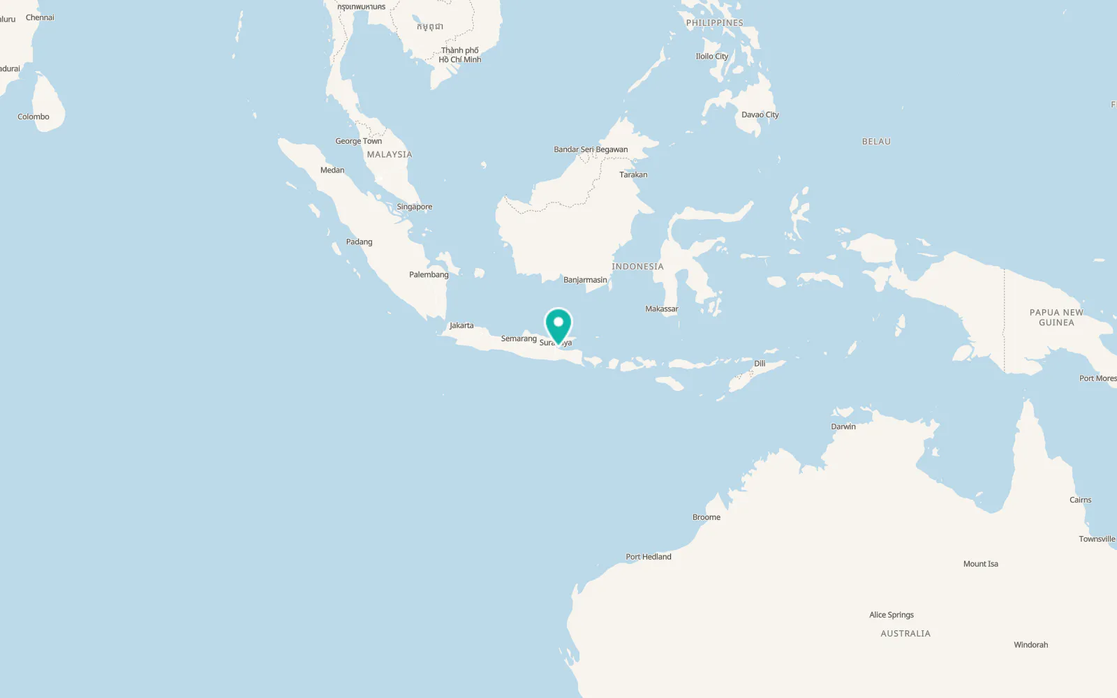 Map of Pasuruan