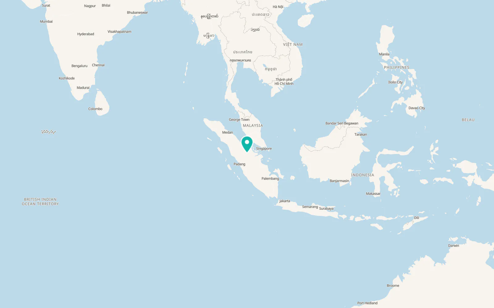 Map of Pekanbaru