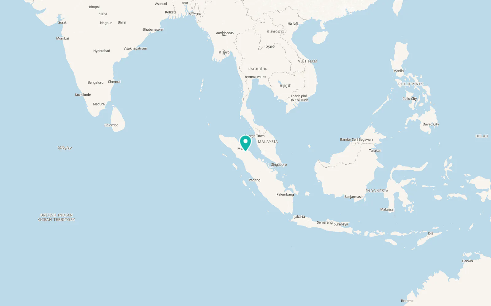 Map of Pematangsiantar