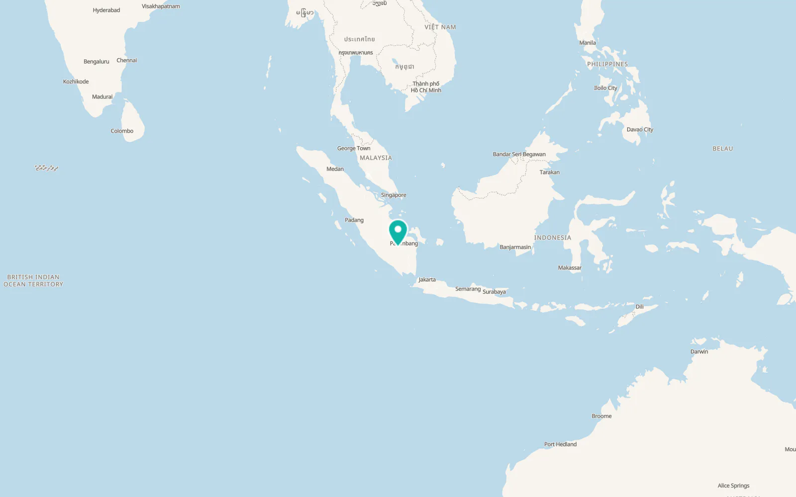 Map of Prabumulih