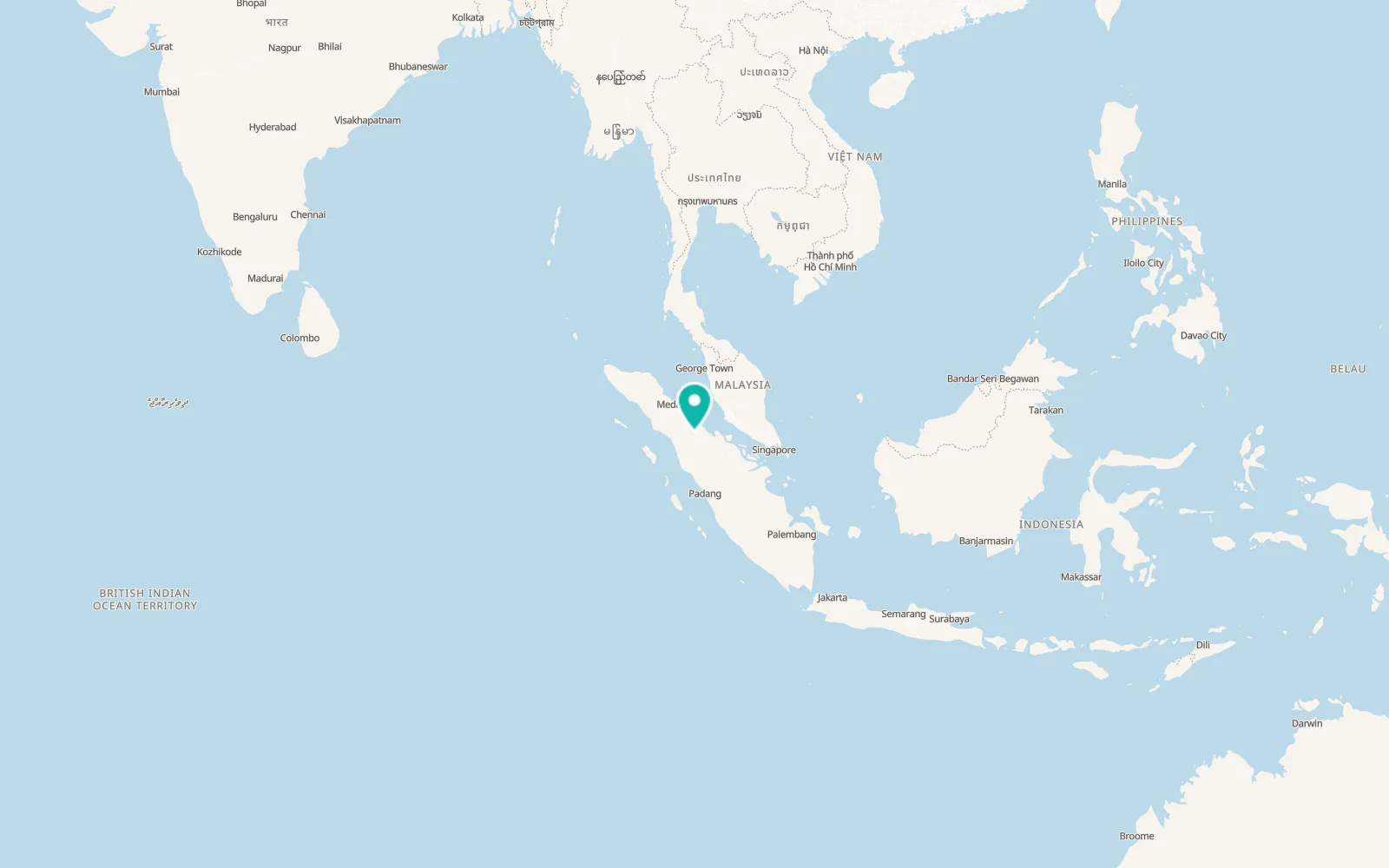 Map of Rantauprapat