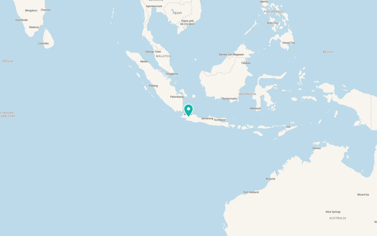 Map of Sukabumi
