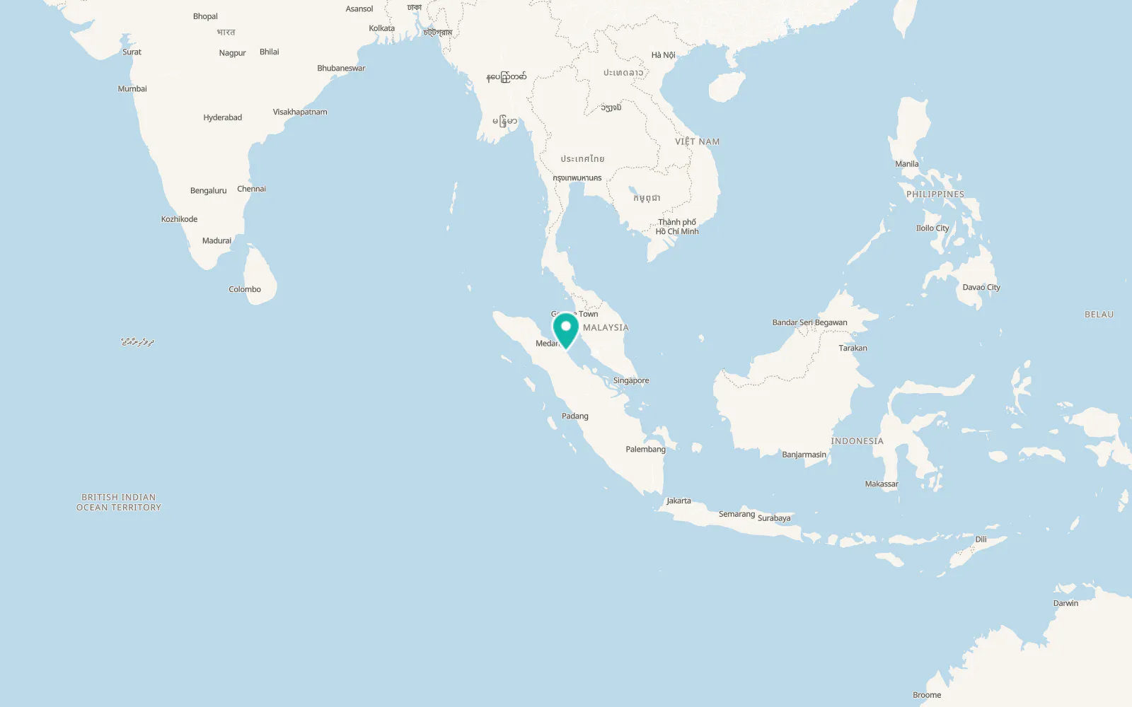 Map of Tanjungbalai