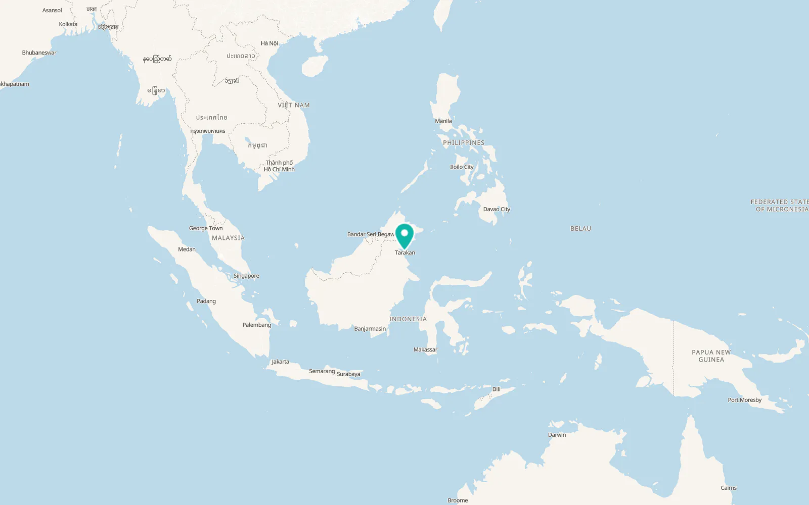 Map of Tarakan