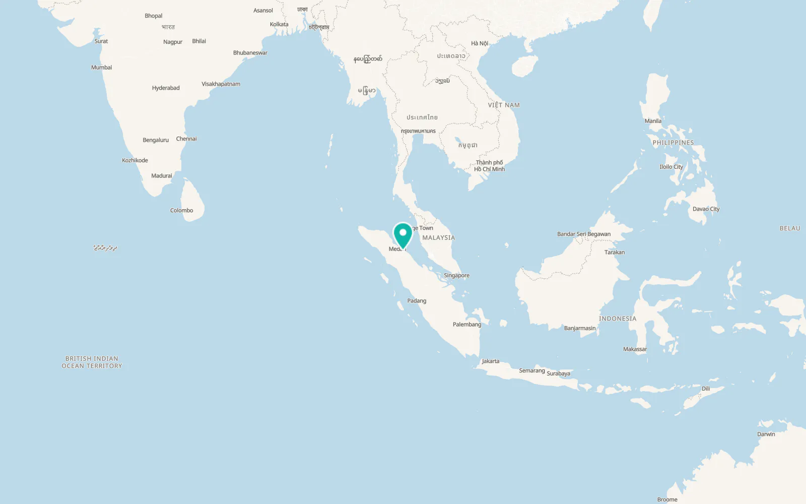 Map of Tebingtinggi