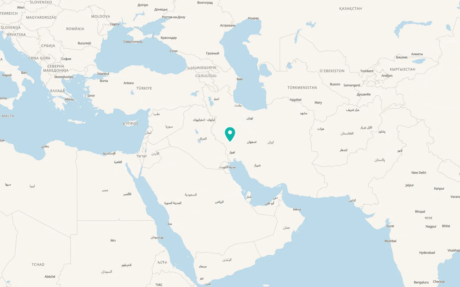 Map of Andīmeshk
