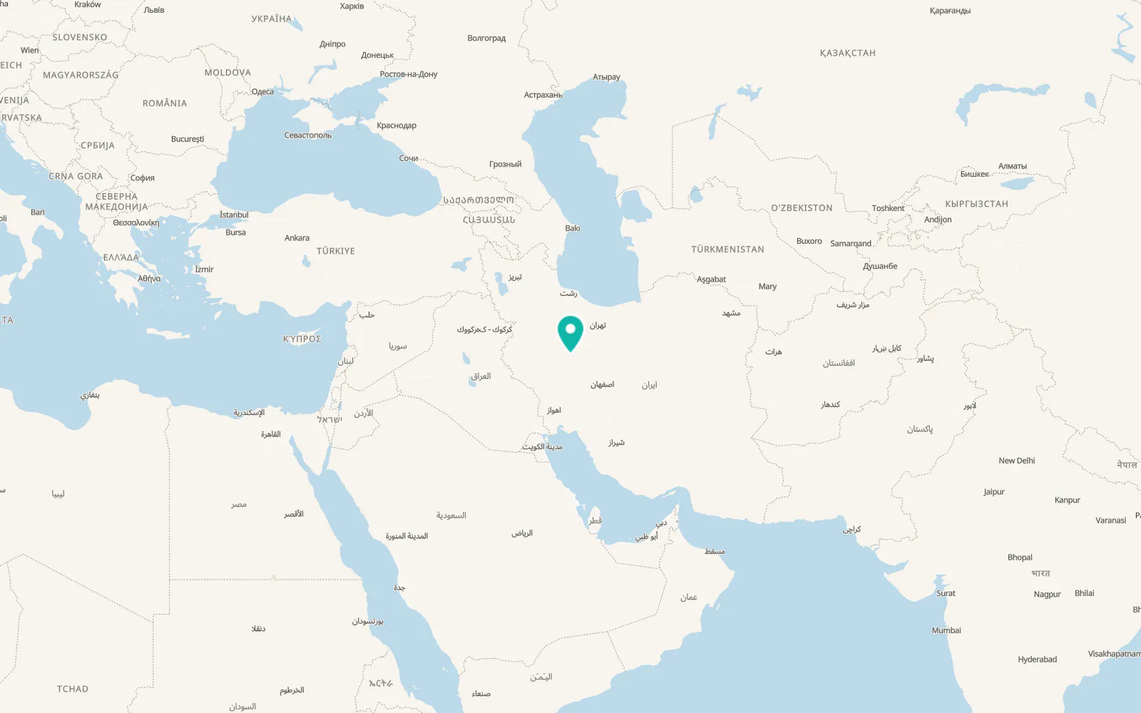 Map of Arāk