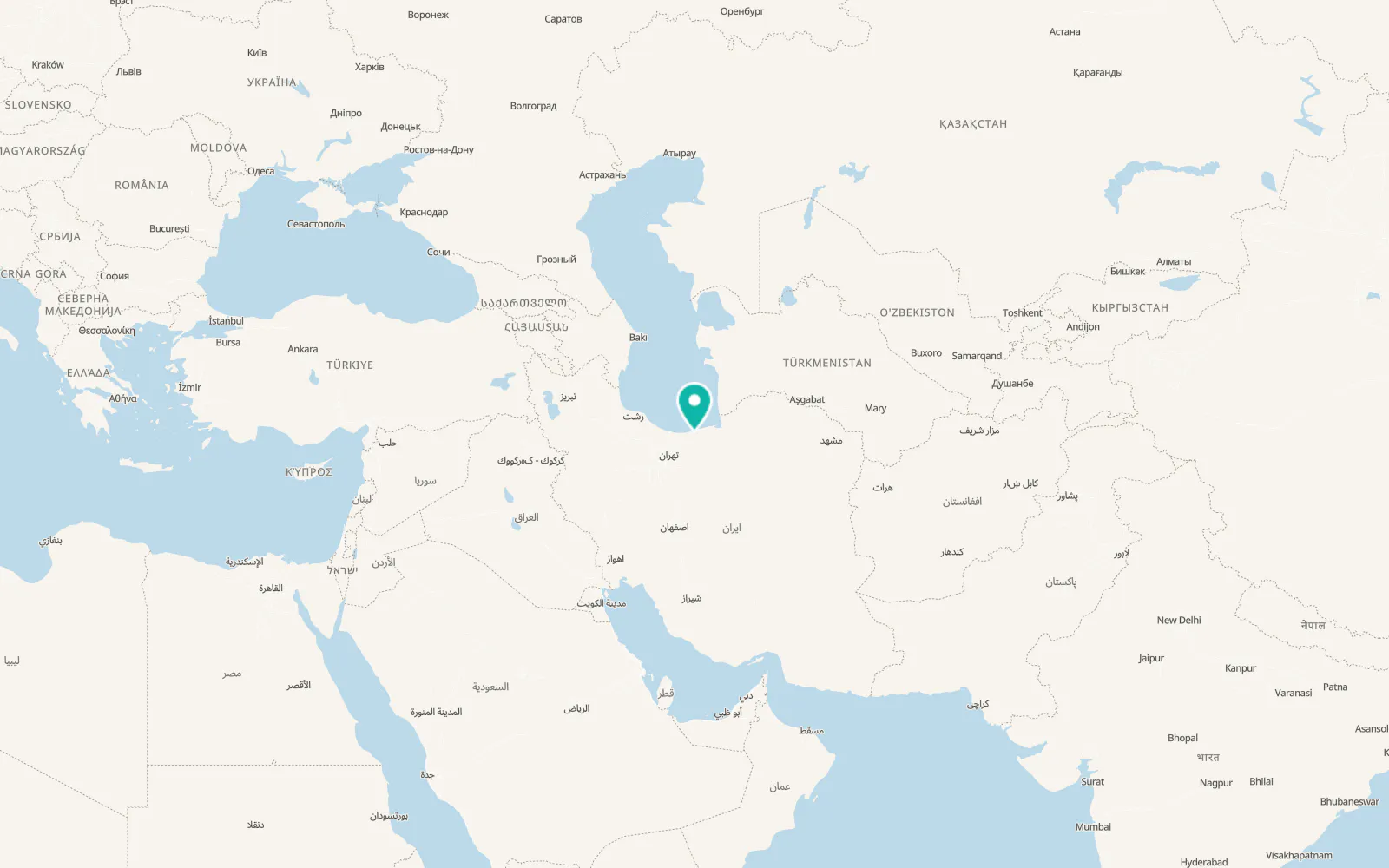 Map of Bābol