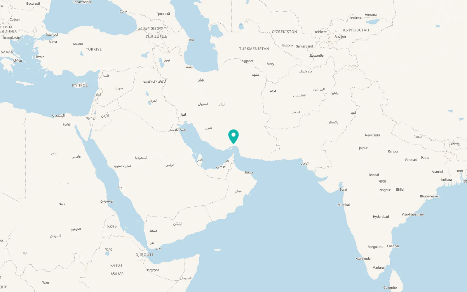 Map of Bandar Abbas