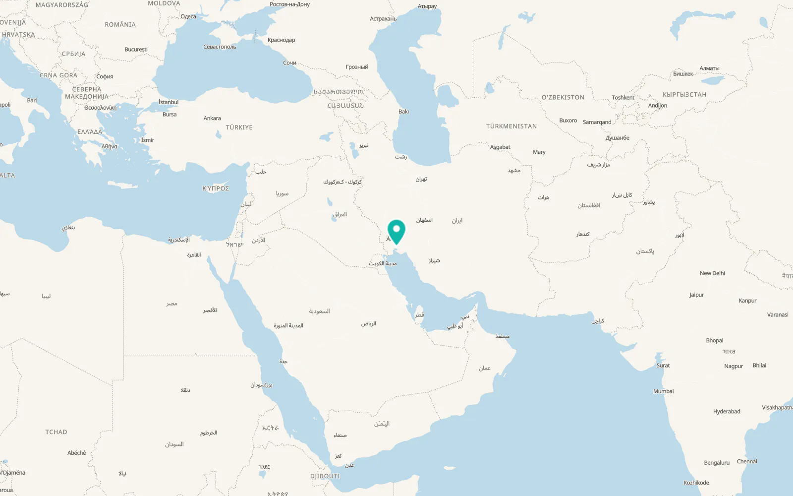 Map of Bandar-e Māhshahr