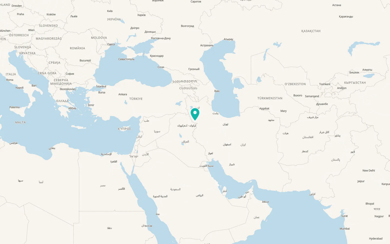 Map of Bāneh