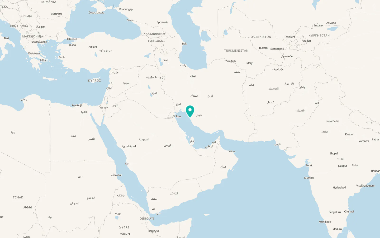 Map of Bushehr