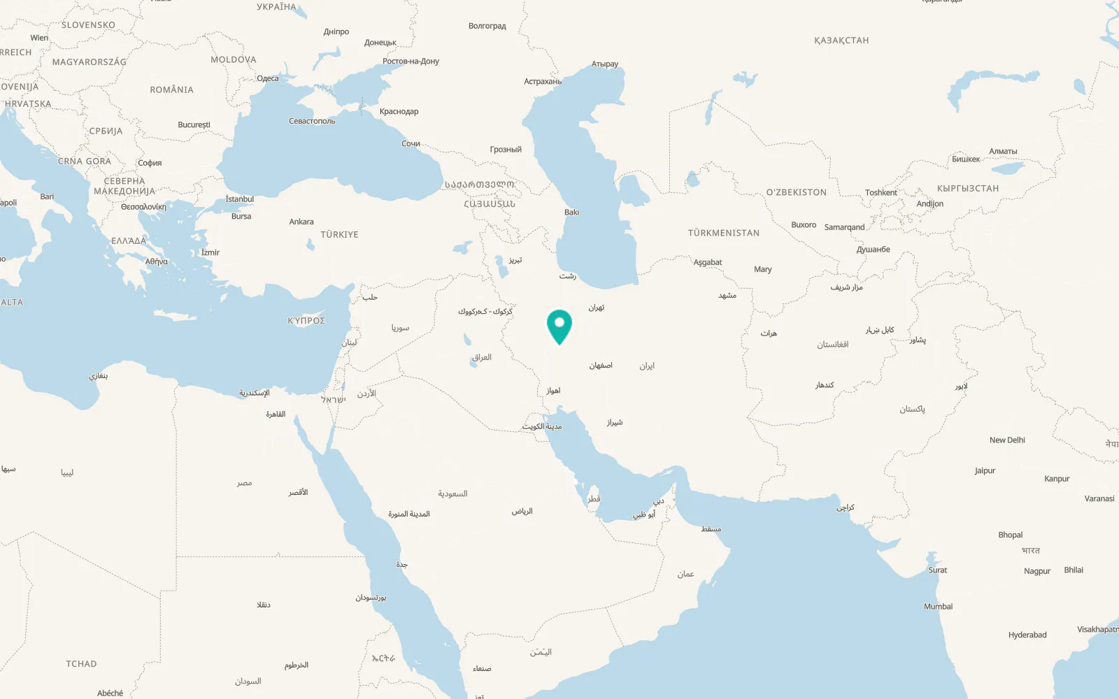 Map of Dorūd