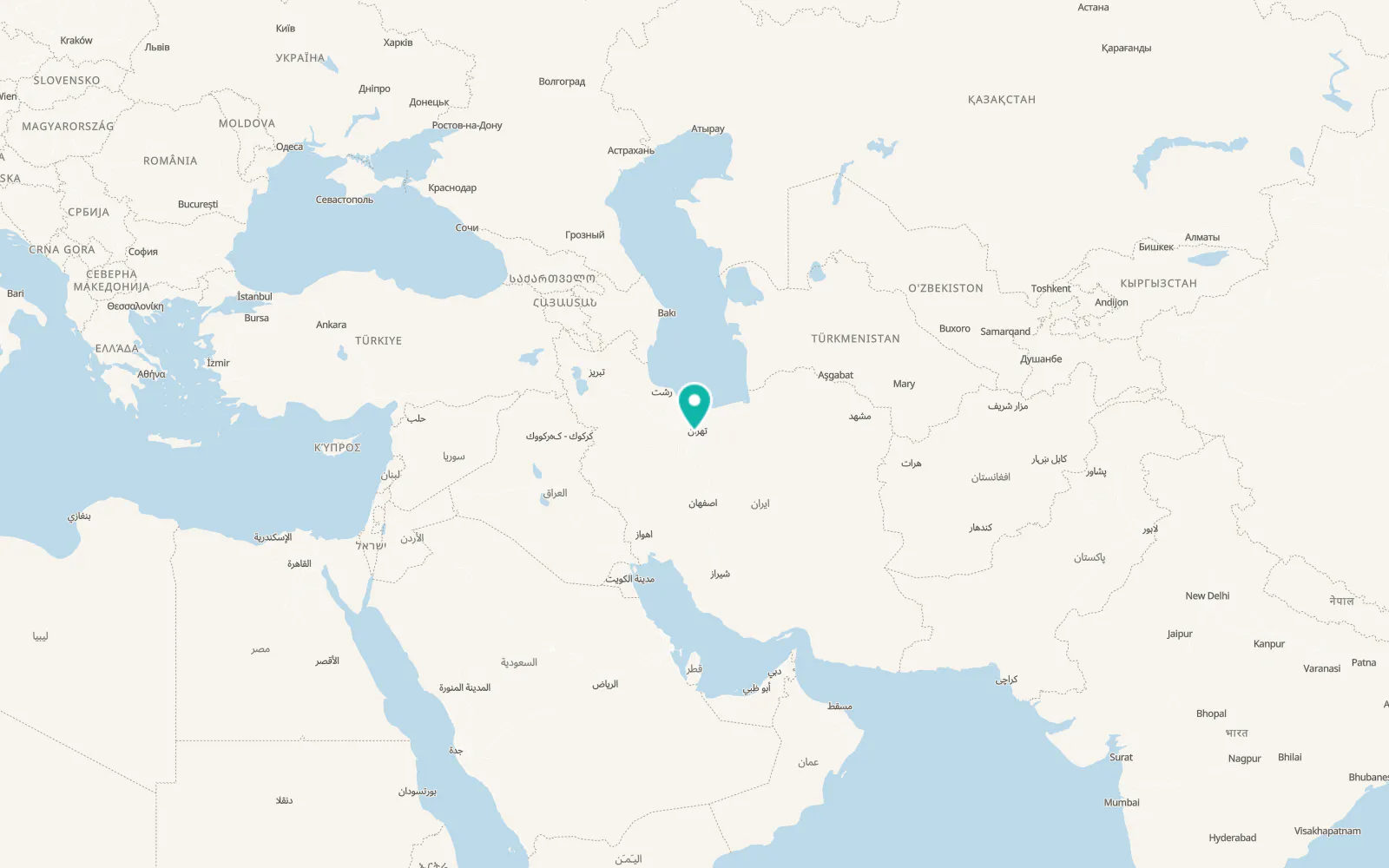Map of Eslamshahr