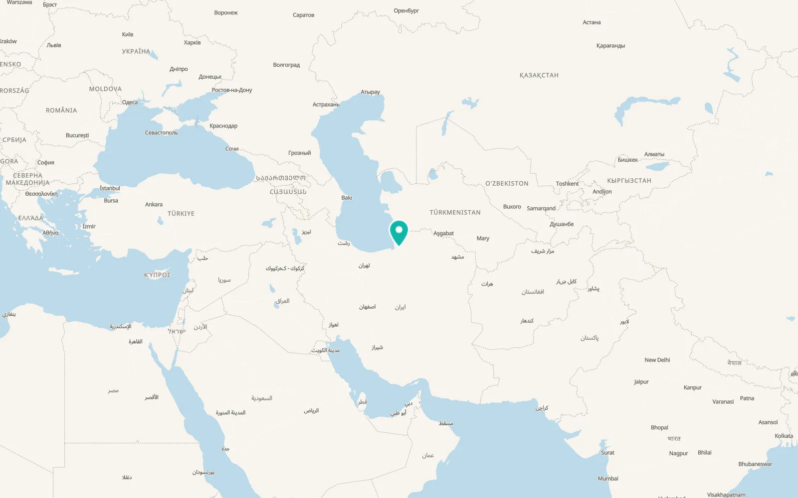 Map of Gorgān
