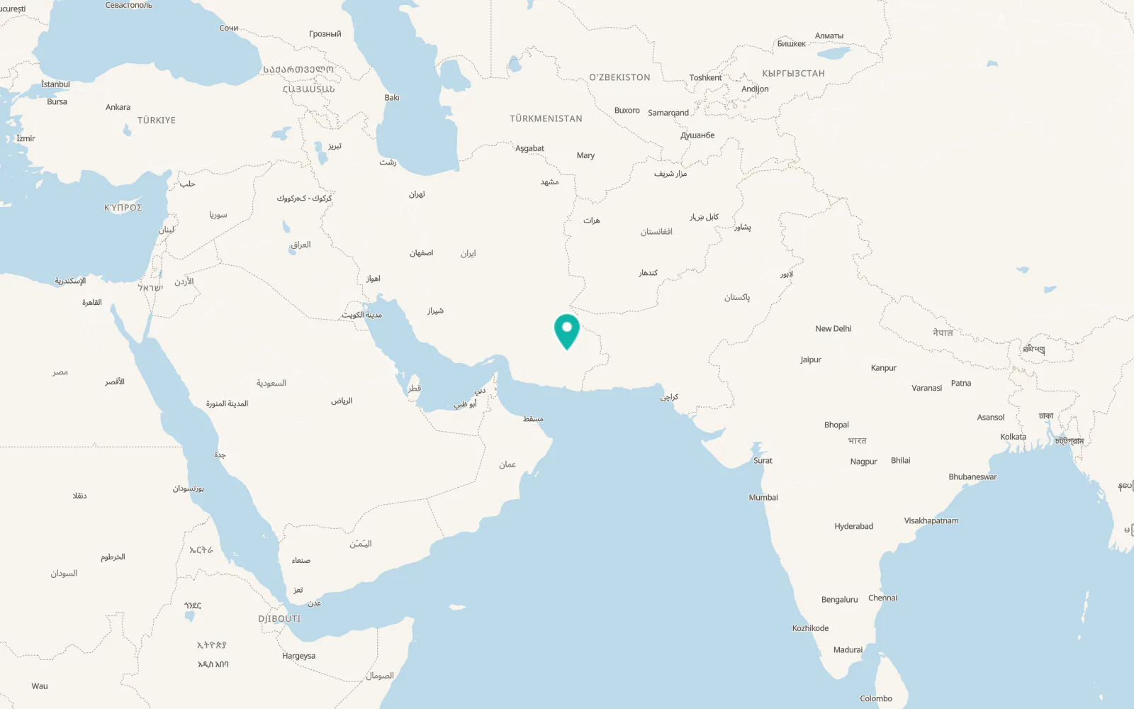 Map of Iranshahr
