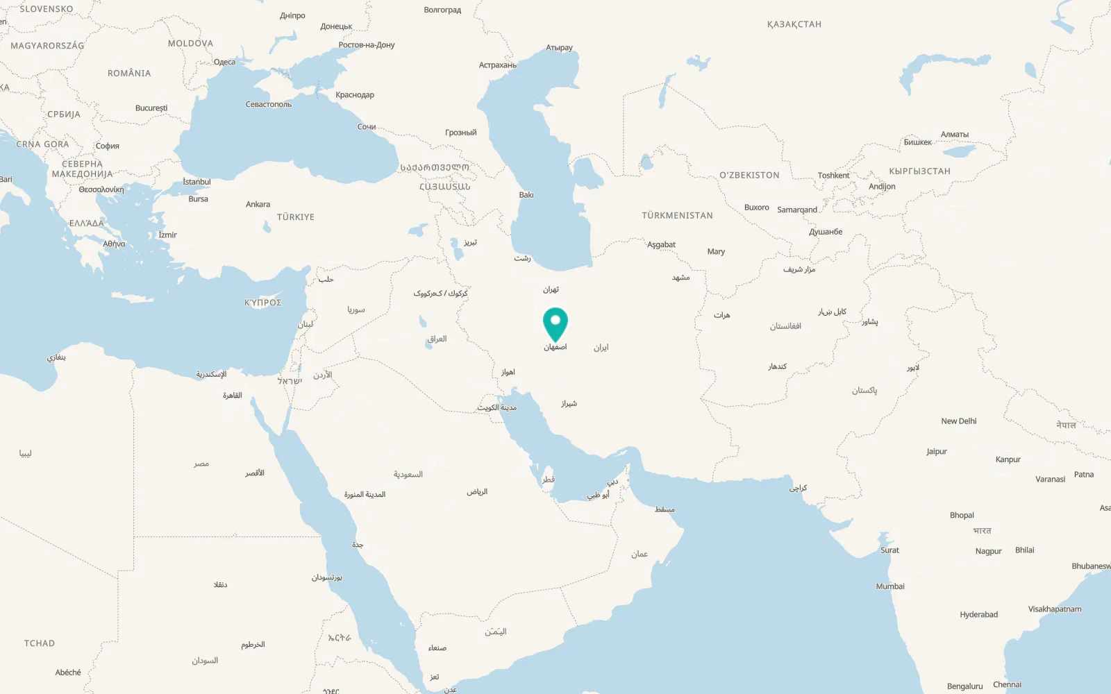 Map of Isfahan