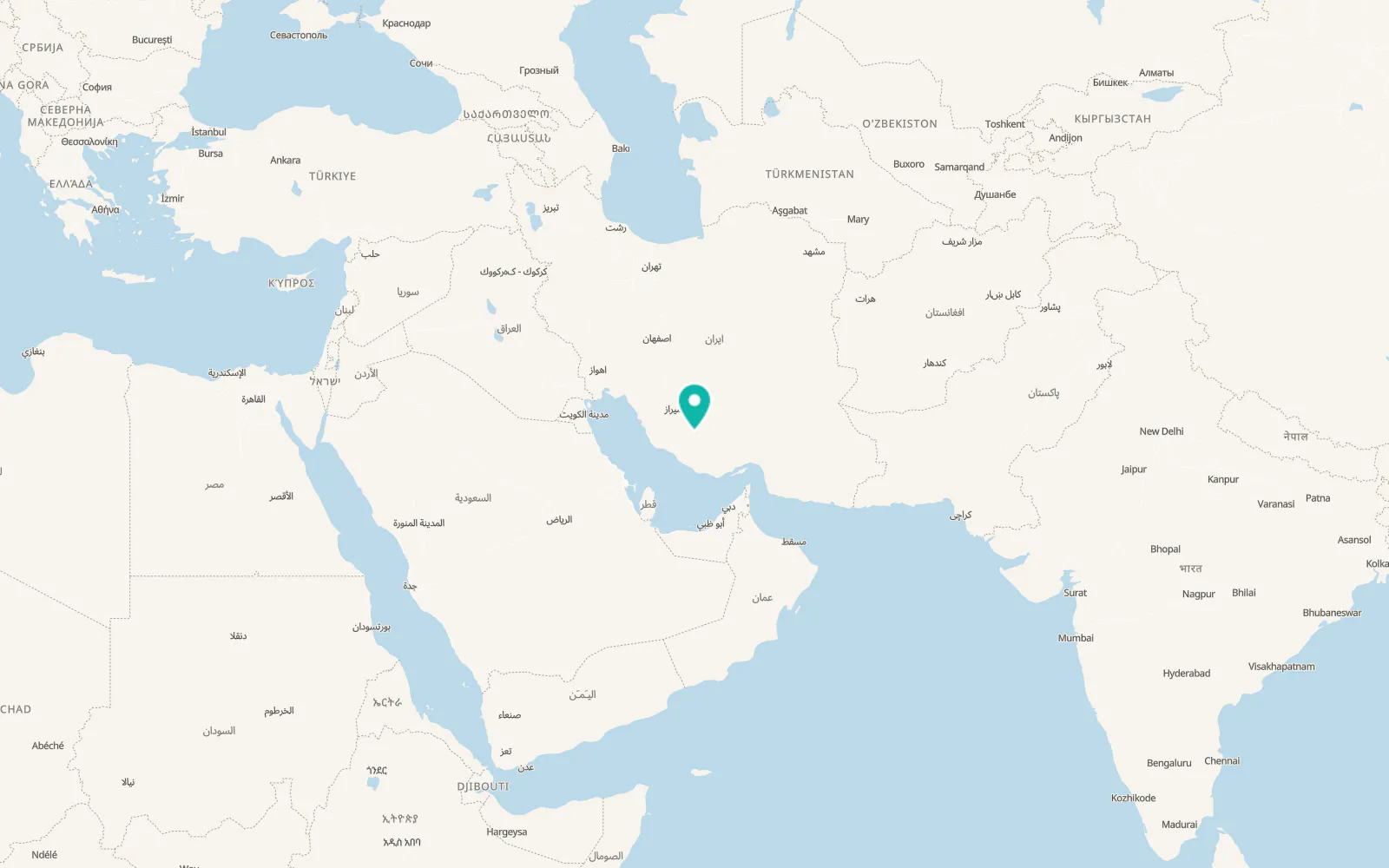 Map of Jahrom