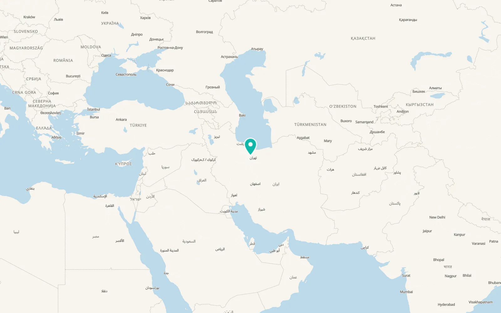 Map of Karaj