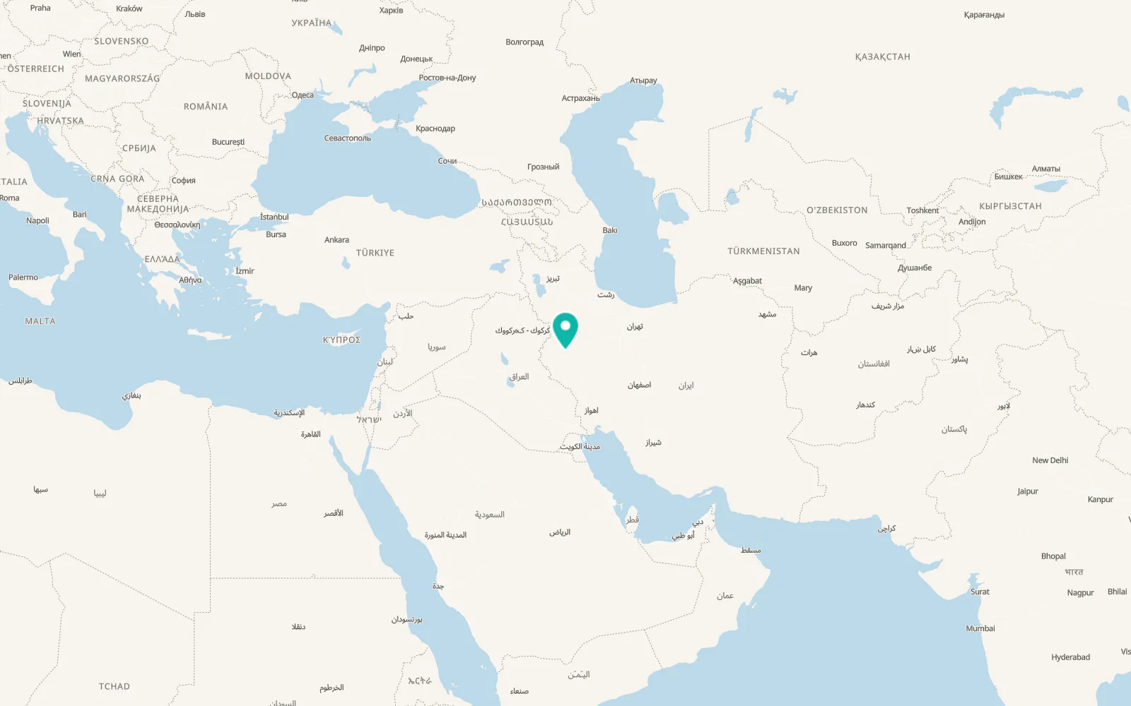 Map of Kermanshah
