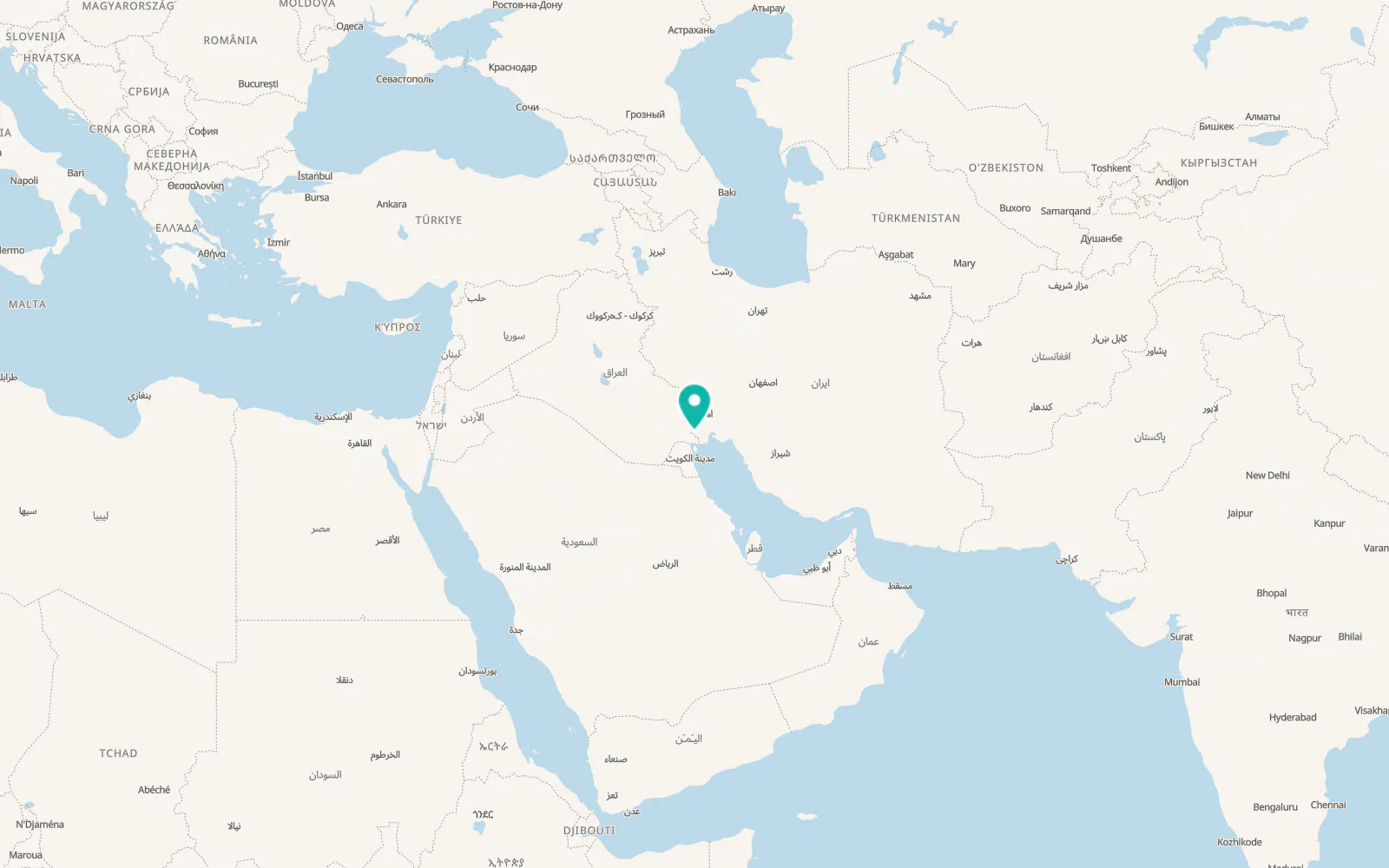 Map of Khorramshahr