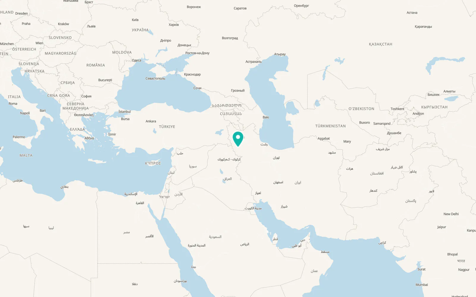 Map of Mahābād