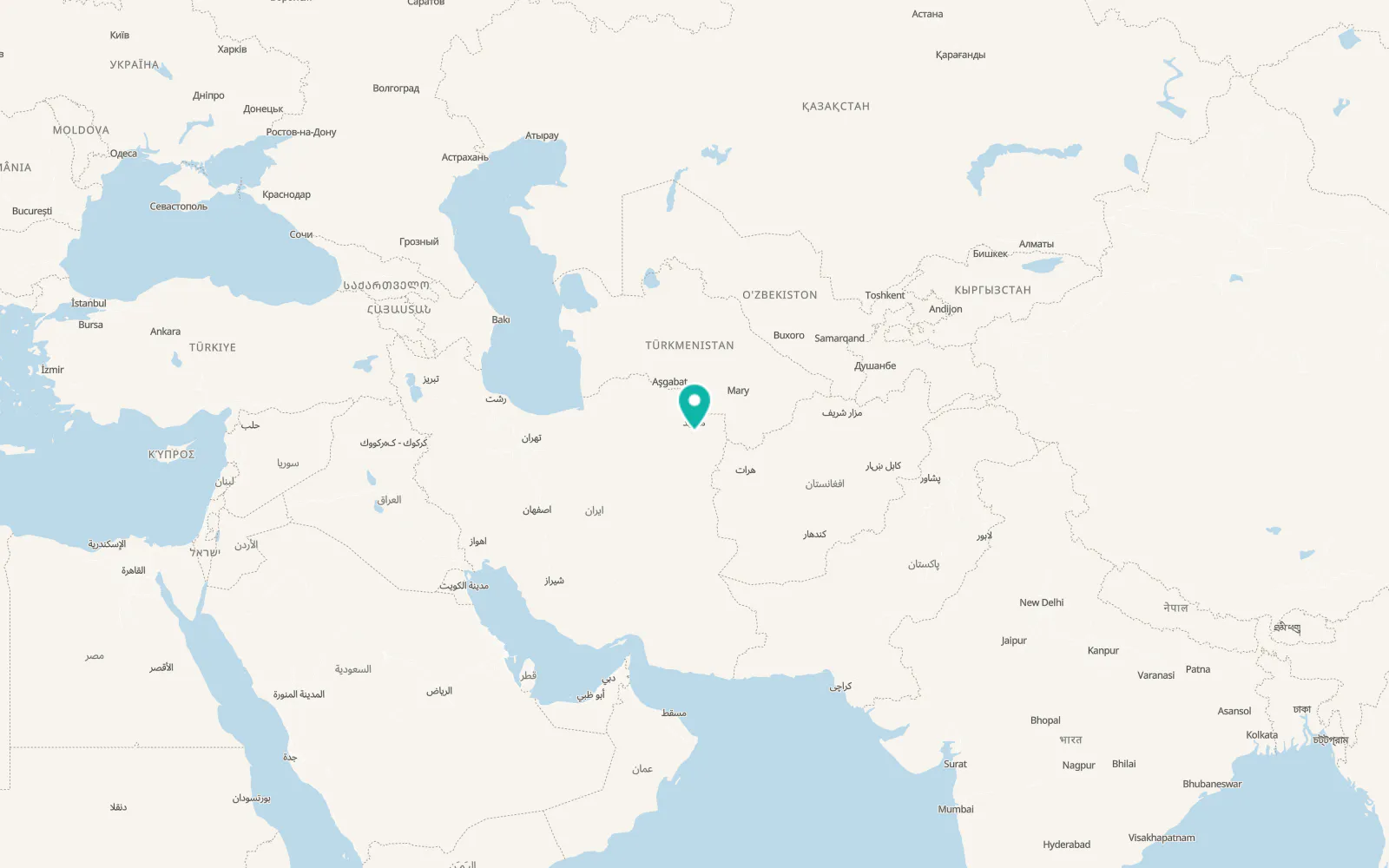 Map of Marāgheh