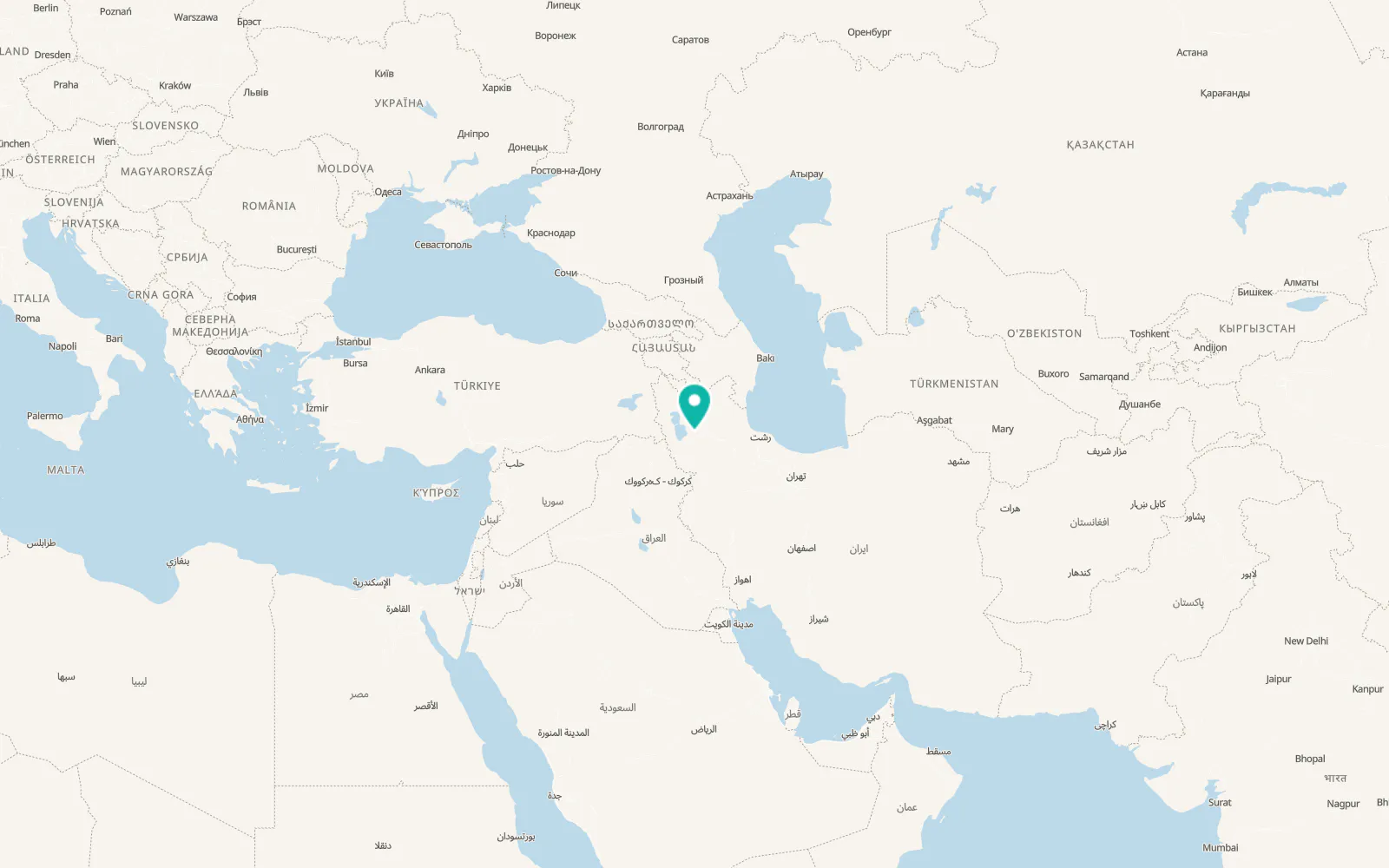 Map of Marāgheh