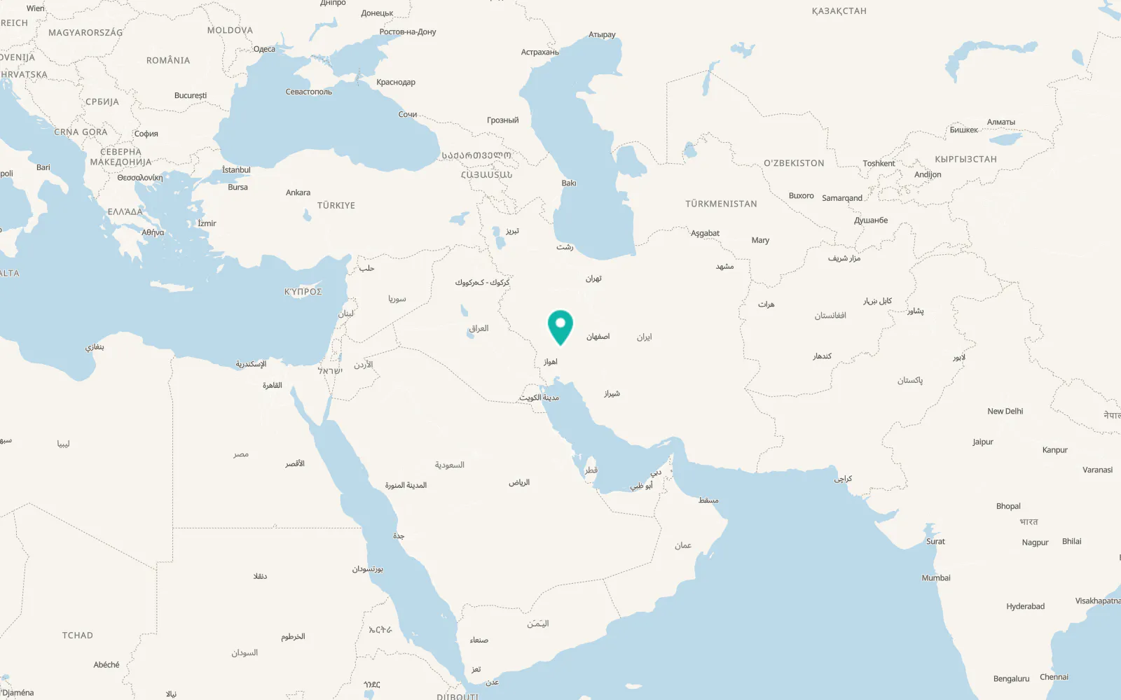 Map of Masjed Soleymān