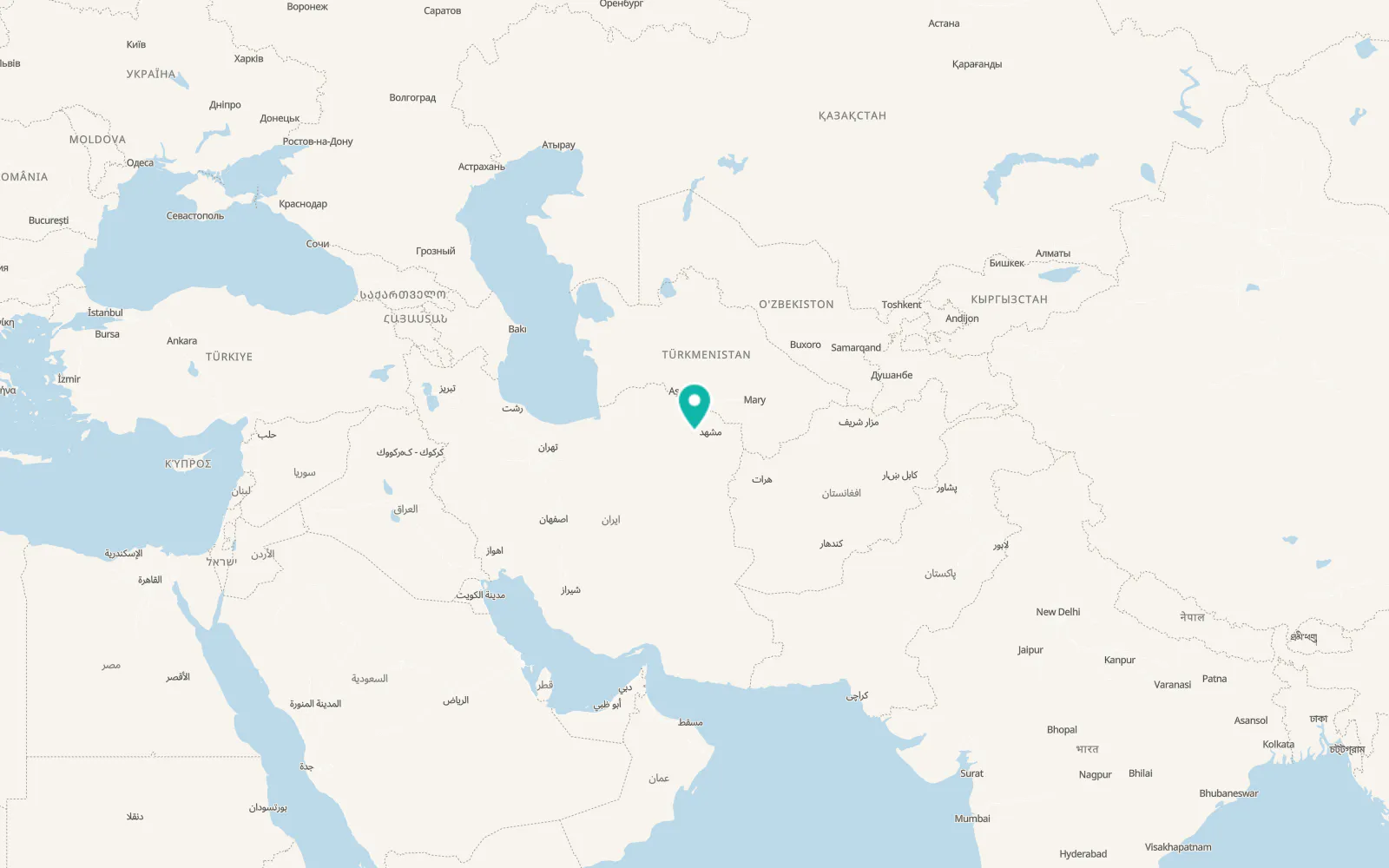 Map of Neyshābūr