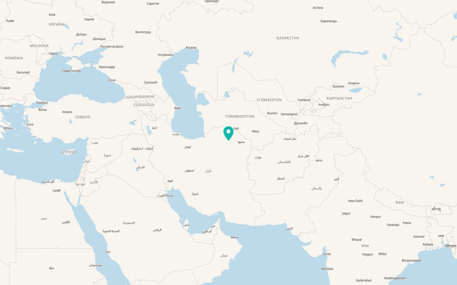 Map of Sabzevar