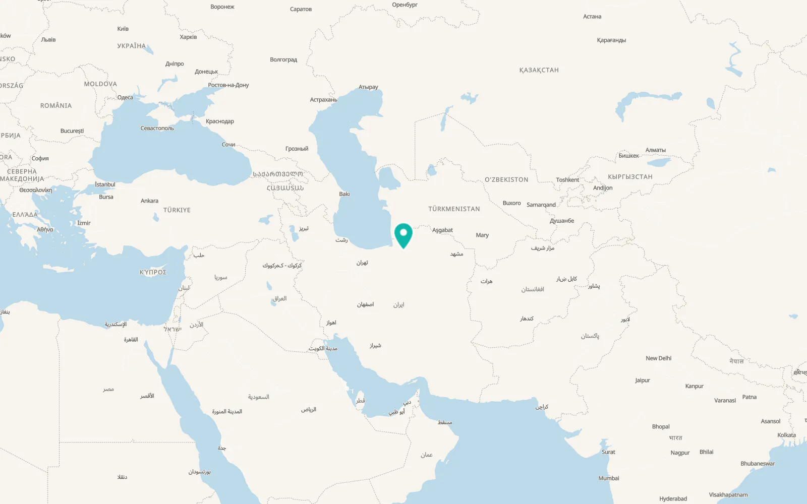 Map of Shahrud