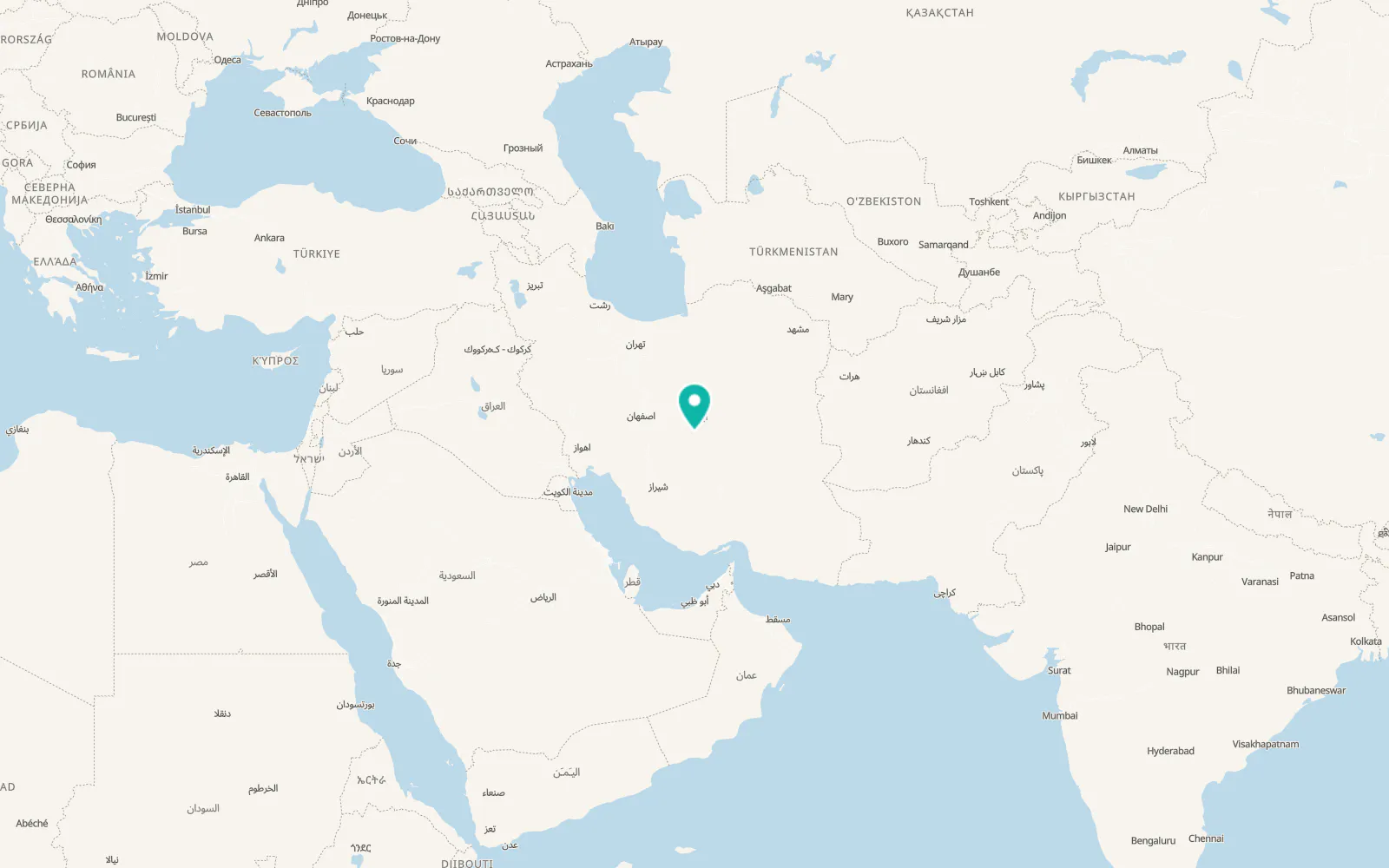 Map of Yazd
