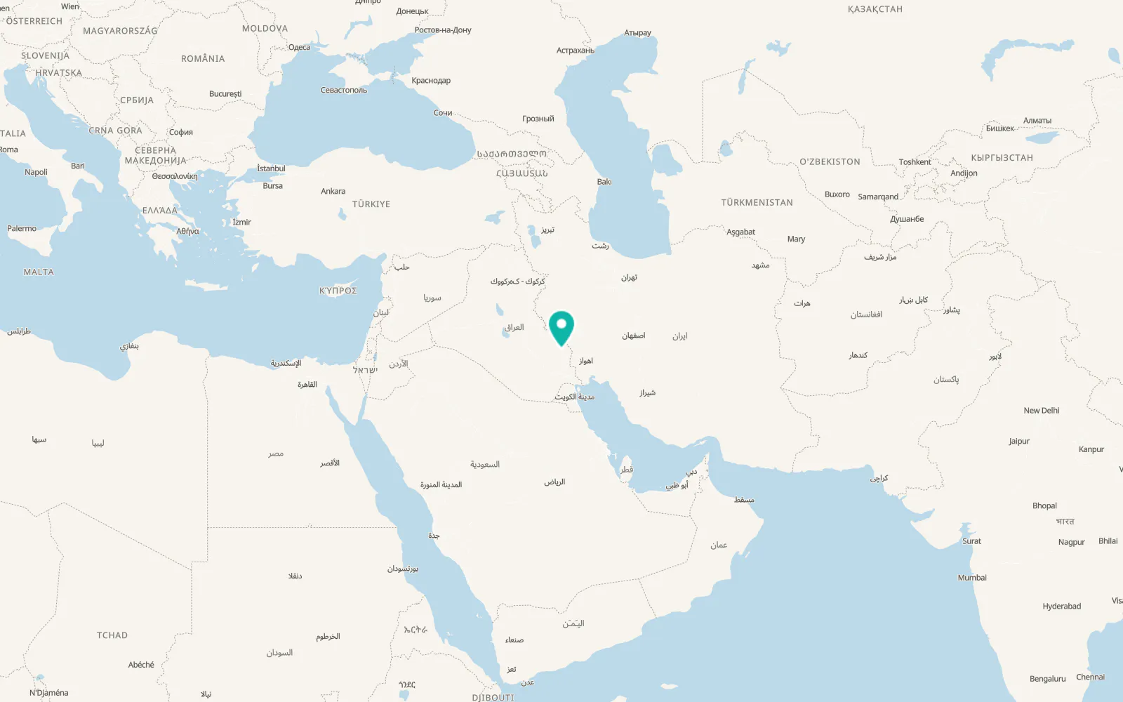Map of Al ‘Amārah